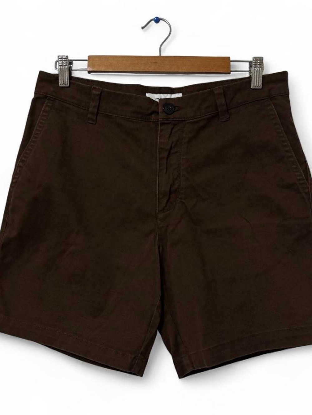 Urban Outfitters Men's Dark Brown Flat Front Shorts